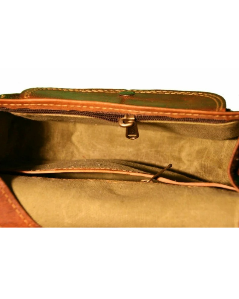 Vintage Brown Cross body bag Leather