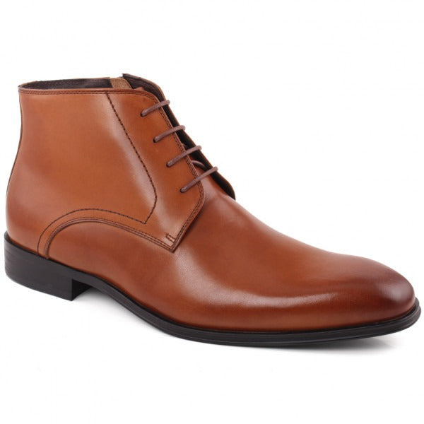 Men Smart-Casual Leather Ankle High Boots