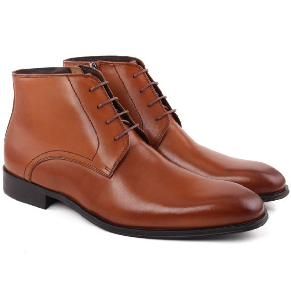 Men Smart-Casual Leather Ankle High Boots