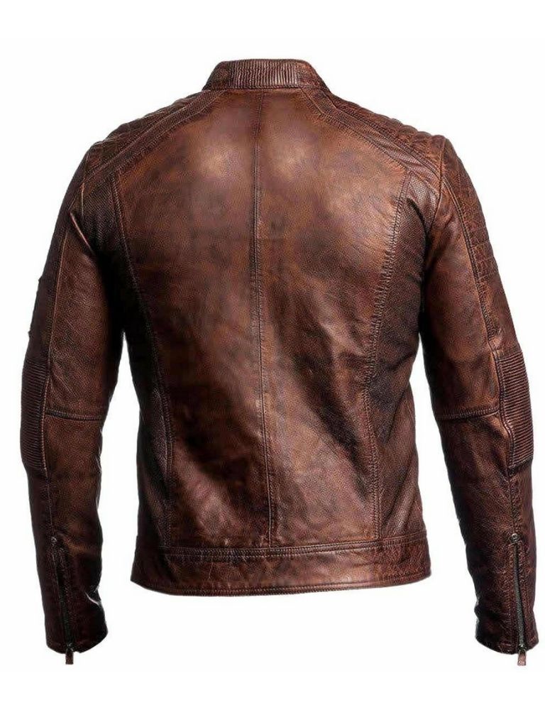 Men's Cafe Racer Vintage Leather Jacket
