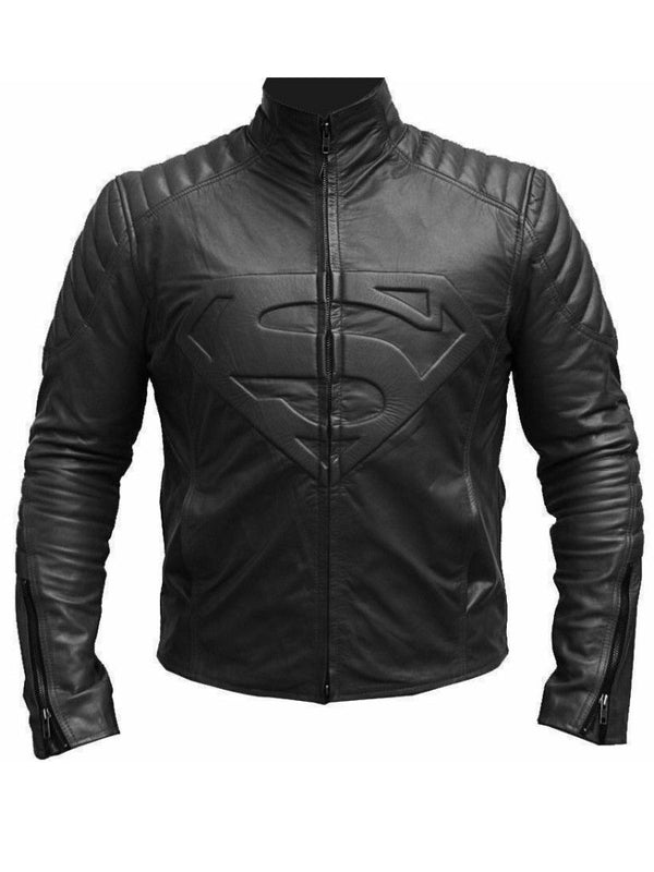 Man of Steel Black Synthetic Leather Jacket