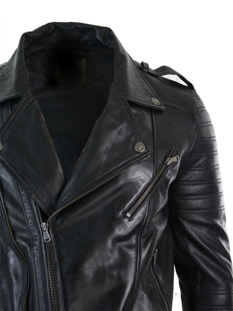 Men's Urban Slim Fit Lambskin Leather Jacket