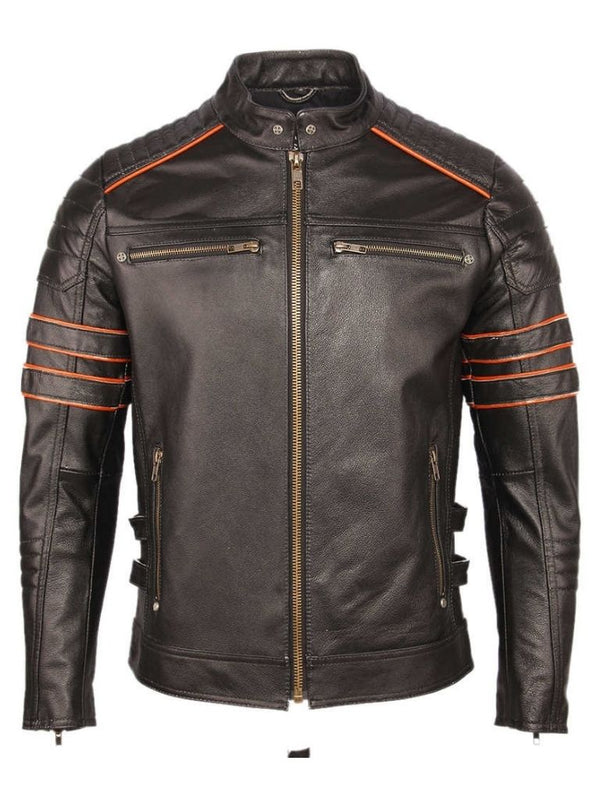 Men Brown Motorcycle Leather Jacket