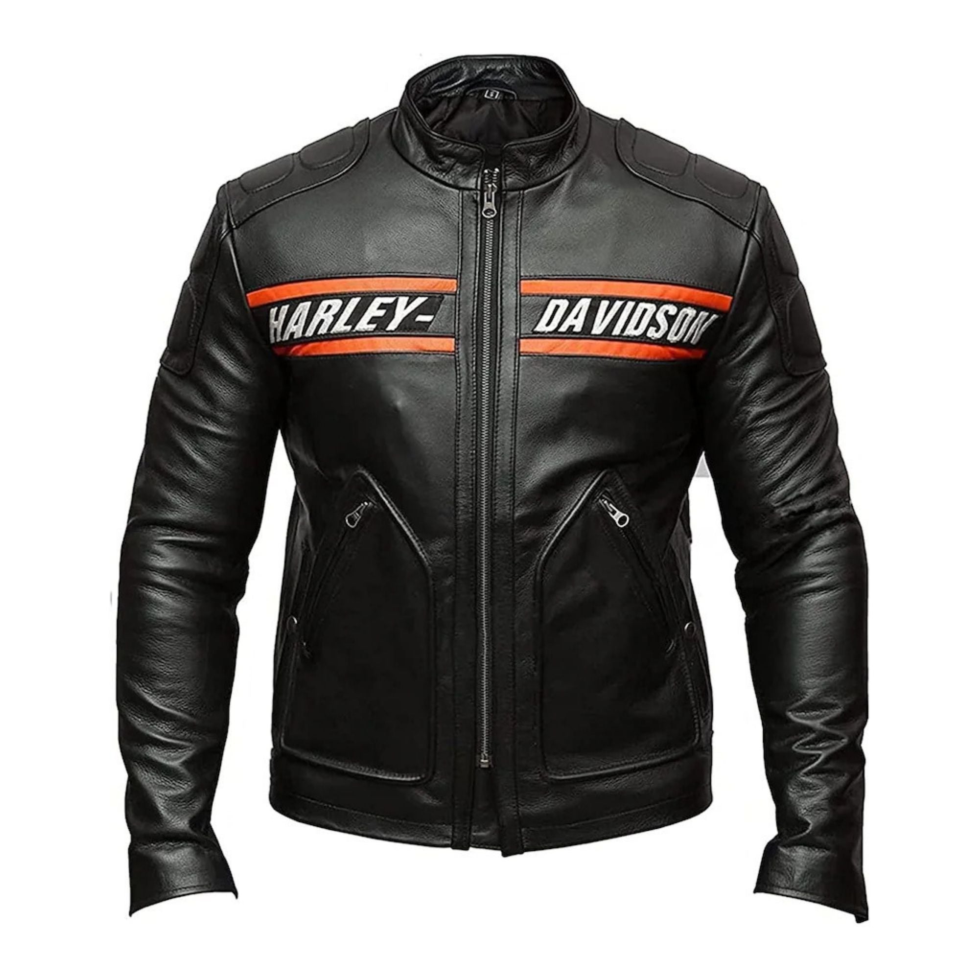 Bill Goldberg Harley Davidson Black Leather Jacket