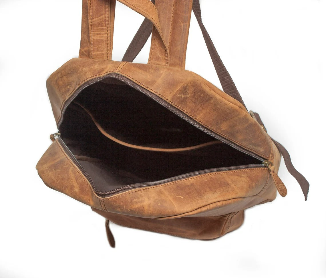 Vintage Leather Backpack Unisex