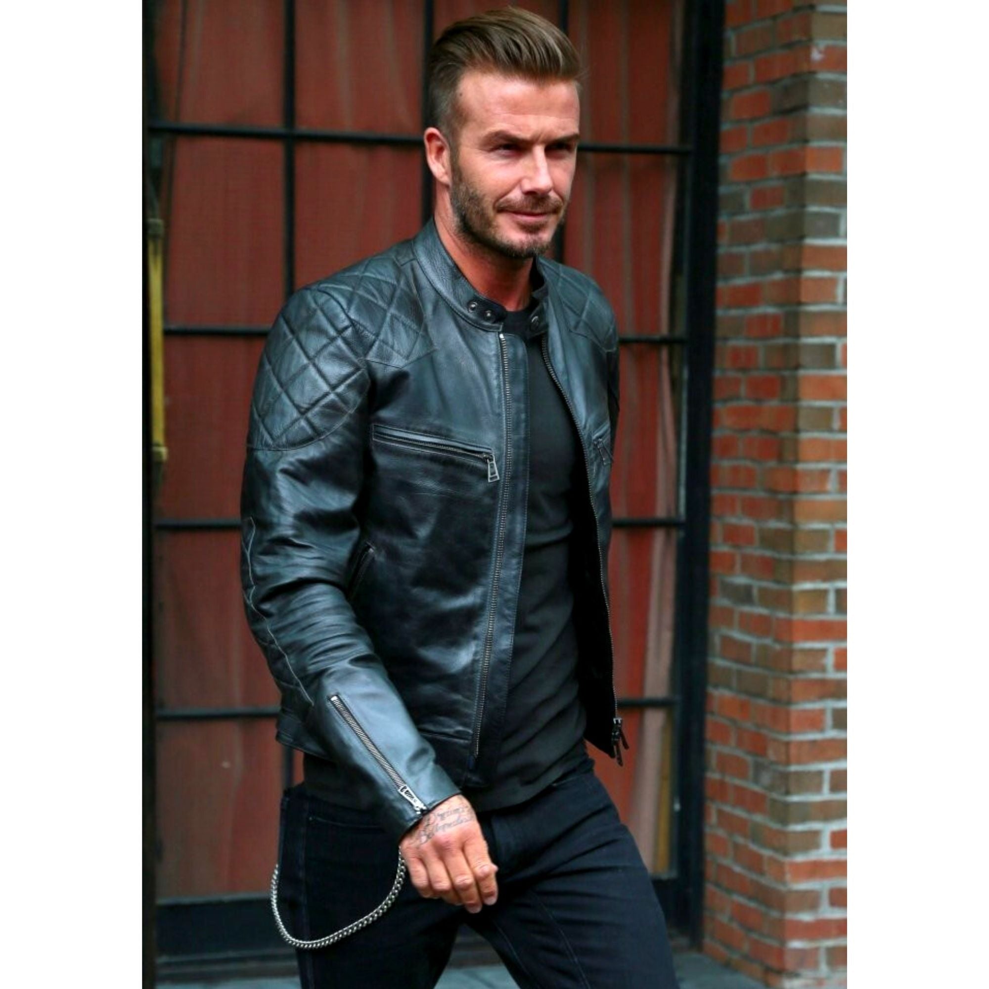 David Beckham Genuine Leather Jacket