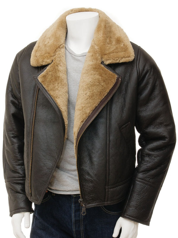 Men's Shearling Fur Real Leather Jacket