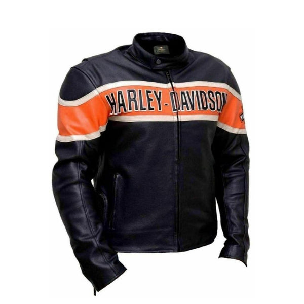Harley Davidson Men's Classic Biker Leather Jacket